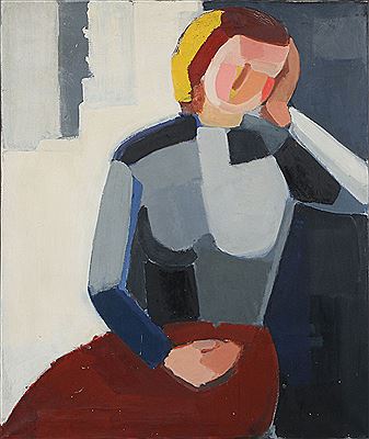 Seated female model