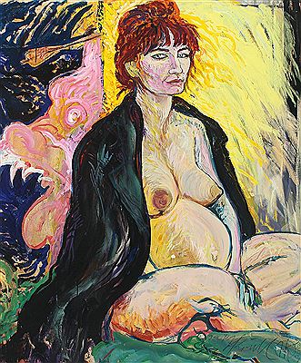 Portrait of a pregnant woman.