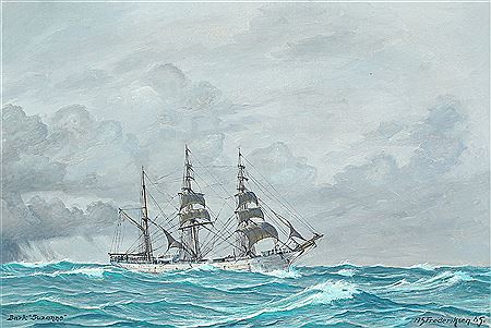 Ship portrait of the bark Susanne