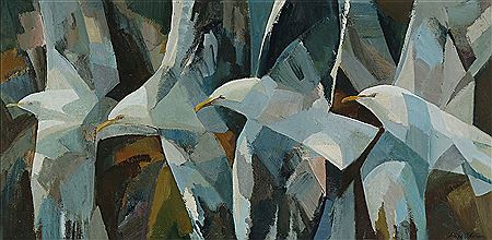 Mågeflugt by Helge Christensen - Auction record, sale price, and art valuation. Compare with similar artists and explore comparable artworks.