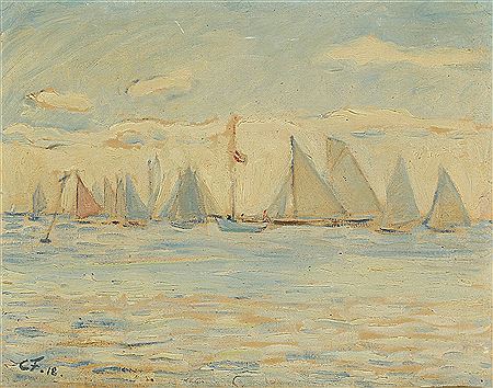 Race with different types of boats.