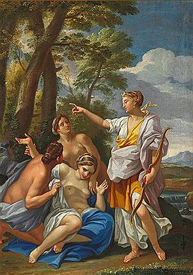 Diana, who after the bath discovers Callisto's pregnancy