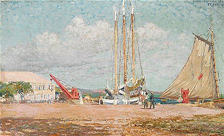 Harbour scene from Saint Croix, the Danish West Indies