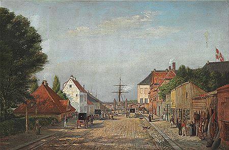 Summer day in Toldbodvej (Esplanaden).