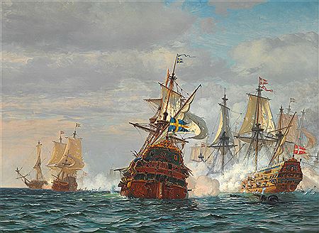 The Battle of Køge Bay in 1677 during the Scanian War
