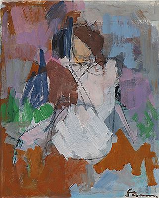Composition with a woman by Knut Strann - Auction record, sale price, and art valuation. Compare with similar artists and explore comparable artworks.