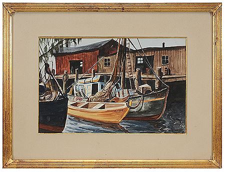 Shem Creek, 1940 by Anna Heyward Taylor - Auction record, sale price, and art valuation. Compare with similar artists and explore comparable artworks.