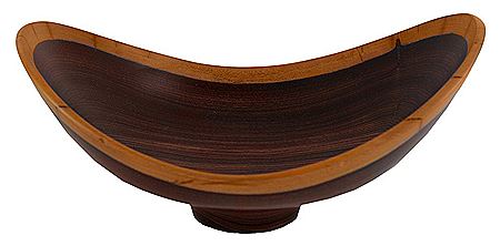 Shallow wooden vessel