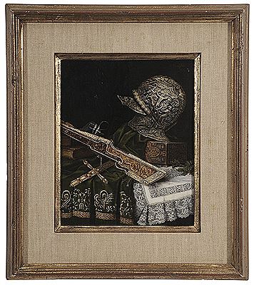 Still Life with Lace, Gun, Helmet and Sword