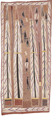 Sample artwork by Ray Munyal (c. 1935 - 1995), known for aboriginal painting - View similar artists and auction records