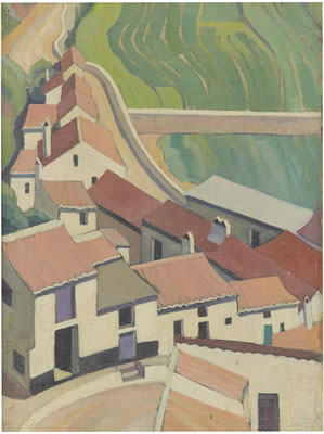 Spanish Landscape, c.1938 by George Bernard Duncan - Auction record, sale price, and art valuation. Compare with similar artists and explore comparable artworks.