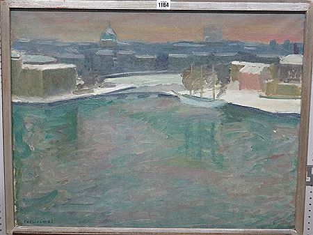 Sample artwork by Georg Lodstrom (1915 - 1972), known for landscape painting - View similar artists and auction records
