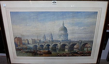 View of BLackfriars Bridge and St Paul's Cathedral, London