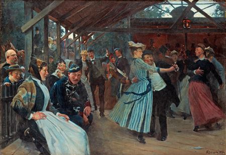 "Dansbanan" (The dance pavillion). by Erik Henningsen - Auction record, sale price, and art valuation. Compare with similar artists and explore comparable artworks.
