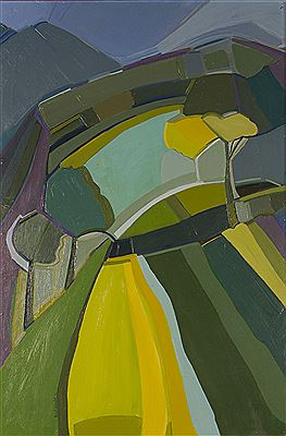 Sample artwork by Brigid Wright (1939 - 2000), known for landscape painting - View similar artists and auction records