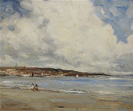 Sample artwork by Joseph Vickers De Ville (1856 - 1925), known for landscape paintings - View similar artists and auction records