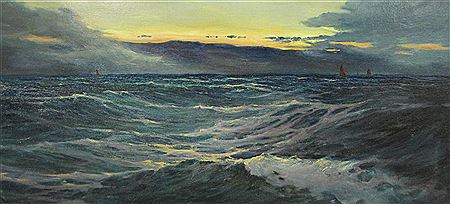 On a Sea at Sunset
