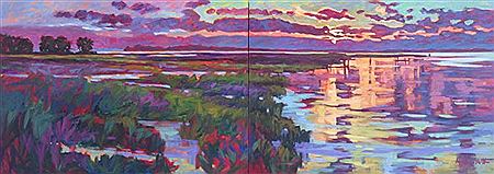 Sample artwork by Betty Anglin Smith (Born 1946), known for expressionist low country landscape painting - View similar artists and auction records