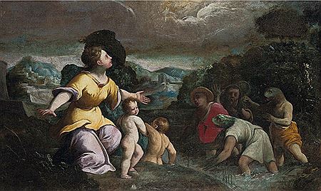 La dea Latona trasforma i contadini della Licia in rane