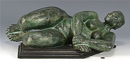 A reclining nude woman