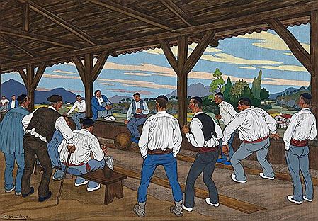 Jeux de quilles au Pays Basque by Jose Arrue Y Valle - Auction record, sale price, and art valuation. Compare with similar artists and explore comparable artworks.