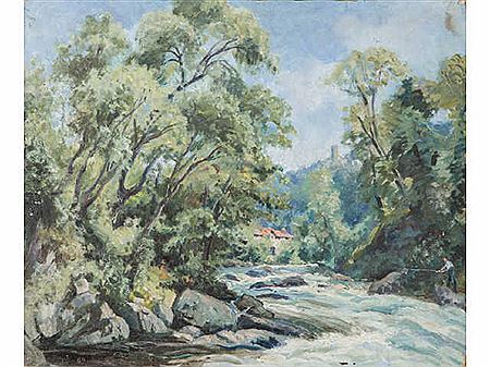Pêcheur au bord de l'eau, 1941