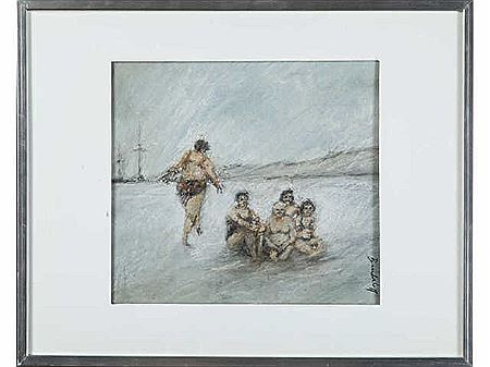 Scène de plage by Sophie Burbaloff - Auction record, sale price, and art valuation. Compare with similar artists and explore comparable artworks.