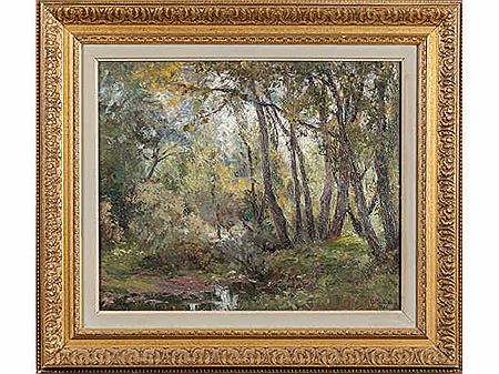 Le ruisseau sous les arbres. 1942