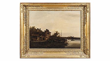 Bord de lac animé by Anthoine Guindrant - Auction record, sale price, and art valuation. Compare with similar artists and explore comparable artworks.