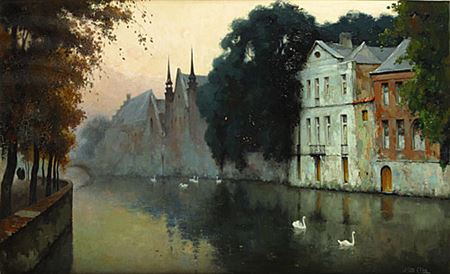 Het Minnewater in Brugge by Julien Celos - Auction record, sale price, and art valuation. Compare with similar artists and explore comparable artworks.