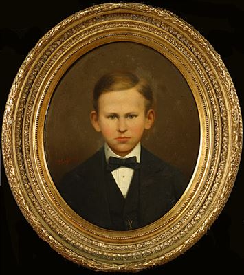 Jongensportret in ovalen kader by Frans Herman Jacobs - Auction record, sale price, and art valuation. Compare with similar artists and explore comparable artworks.