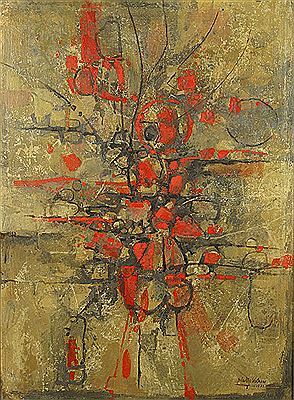 Sample artwork by Walter Vilain (1938 - 2019), known for abstract painting, figures, landscape, water scenes - View similar artists and auction records
