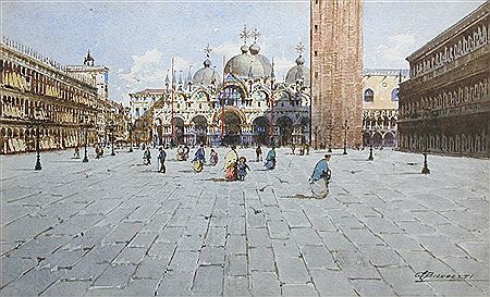 St Mark's Square, Venice by Andrea Biondetti - Auction record, sale price, and art valuation. Compare with similar artists and explore comparable artworks.