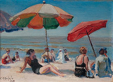 Mujeres en la playa by Carlos Roberto Ruffalo - Auction record, sale price, and art valuation. Compare with similar artists and explore comparable artworks.