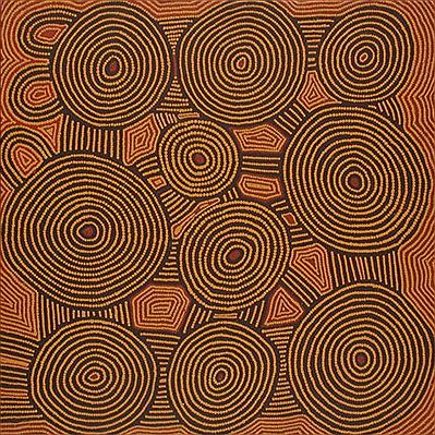 Sample artwork by Anatjari Tjampitjinpa (1927 - 1999), known for aboriginal art, tingarri themes - View similar artists and auction records