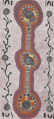 KURLANGU JUKURRPA / BUSH YAM AND DRAGON FLY DREAMING AT WILKI by Jack Ross Tjakamarra - Auction record, sale price, and art valuation. Compare with similar artists and explore comparable artworks.
