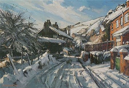 "Winter Morning Sunlight, Hill End, Delph"