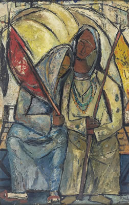 "Al Darawish (The Dervishes)" by Tahia Halim - Auction record, sale price, and art valuation. Compare with similar artists and explore comparable artworks.