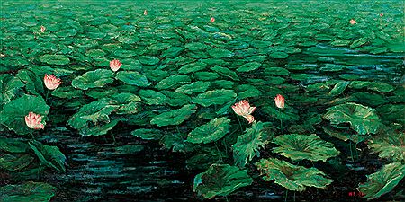 LOTUS POND by Ruinian Li - Auction record, sale price, and art valuation. Compare with similar artists and explore comparable artworks.