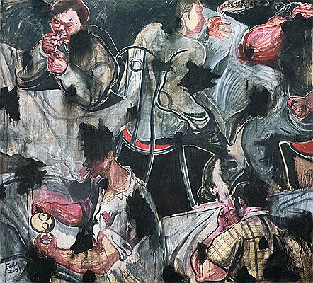 Smoking by Enli Zhang - Auction record, sale price, and art valuation. Compare with similar artists and explore comparable artworks.