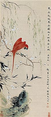 BIRD WITH WILLOW