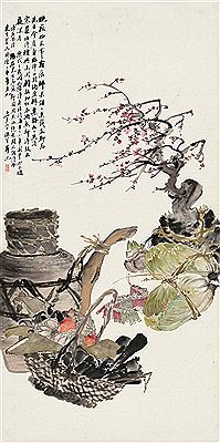 Sample artwork by Zhang Cheng (1869 - 1938), known for flower painting and brush-and-ink work - View similar artists and auction records