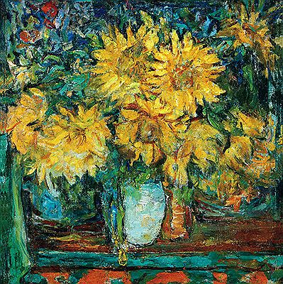 SUNFLOWERS ON THE SILL