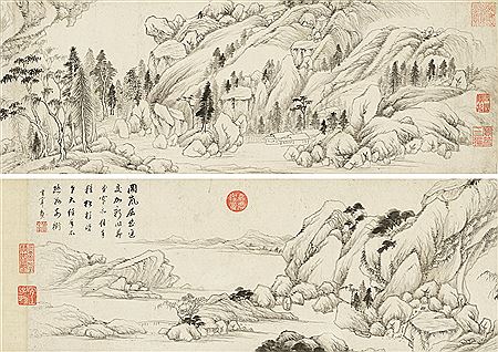 FOREST LANDSCAPE WITH THATCH COTTAGE