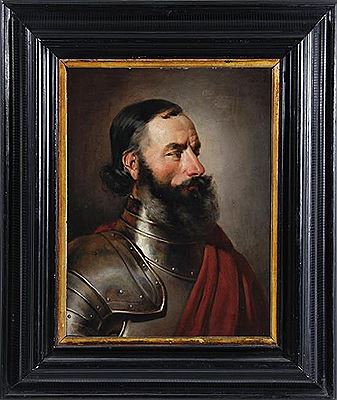 PORTRAIT OF MAN IN ARMOUR (Probably Francesco Maria I della Rovere, Duke of Urbino)