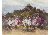 Osaka castle, Lights and shadows, Ume grove by Hiroshi Kasukabe - Auction record, sale price, and art valuation. Compare with similar artists and explore comparable artworks.