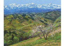 Flower and Northern Alps(Nagano Pref. Nakajo Village)