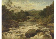 Rock of the river Tummel