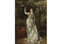 Woman and Parrot