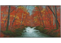 Okuirize Autumn (4 screen byobu )